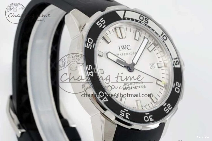 MIROTIME 0322 Premium Aquatimer Automatic SS RSF 1:1 Best Edition White Black Dial on Black Rubber Strap A 7067
